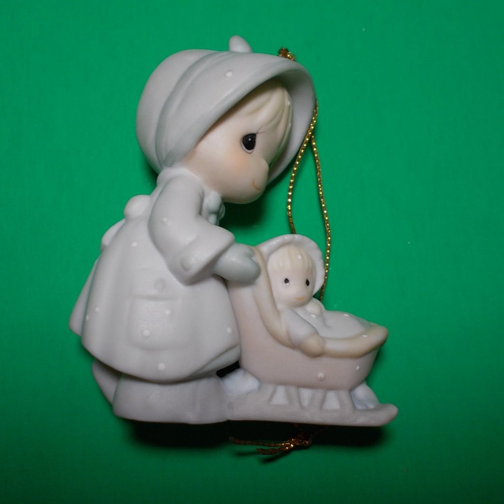 RARE PRECIOUS MOMENTS 1990 Collectible "DASHING THROUGH THE SNOW" VTG NWB